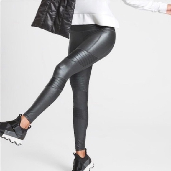 Athleta Pants - Athleta Inclination Shimmer Moto Tight